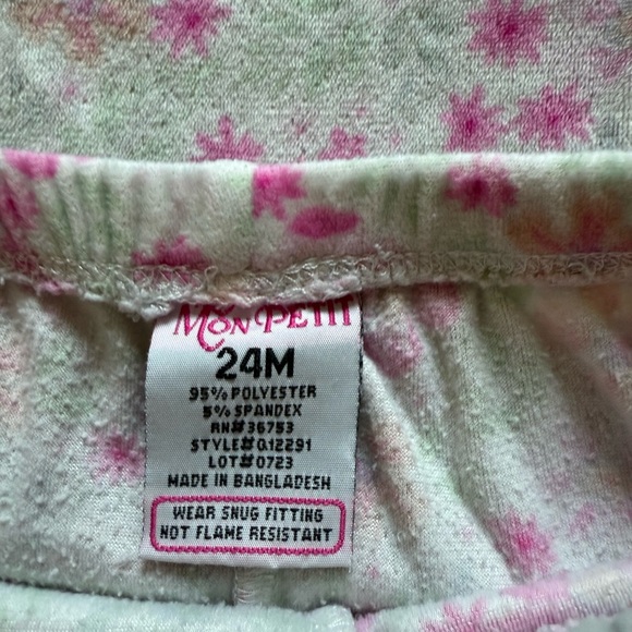 Mon Petit|Baby girl,toddler super soft Pink Floral Pajama Set•••24M,cozy vibes - Picture 5 of 5